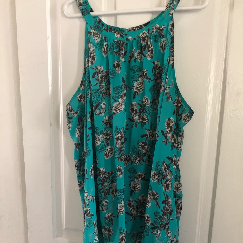 Torrid floral georgette high neck tank top size 4